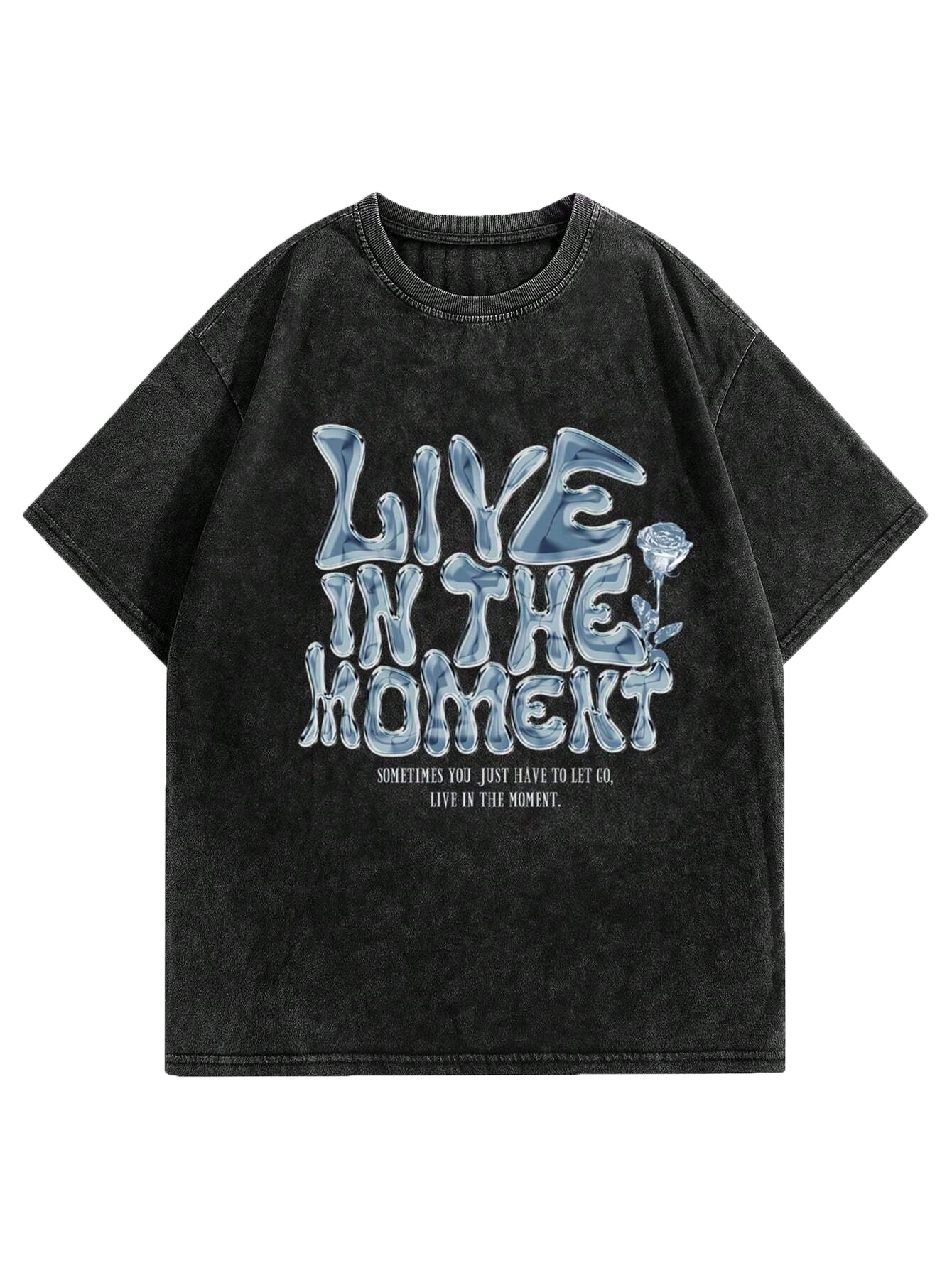 Retro letter print TEE-D373