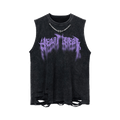 Silver chain adorns the vest -D360