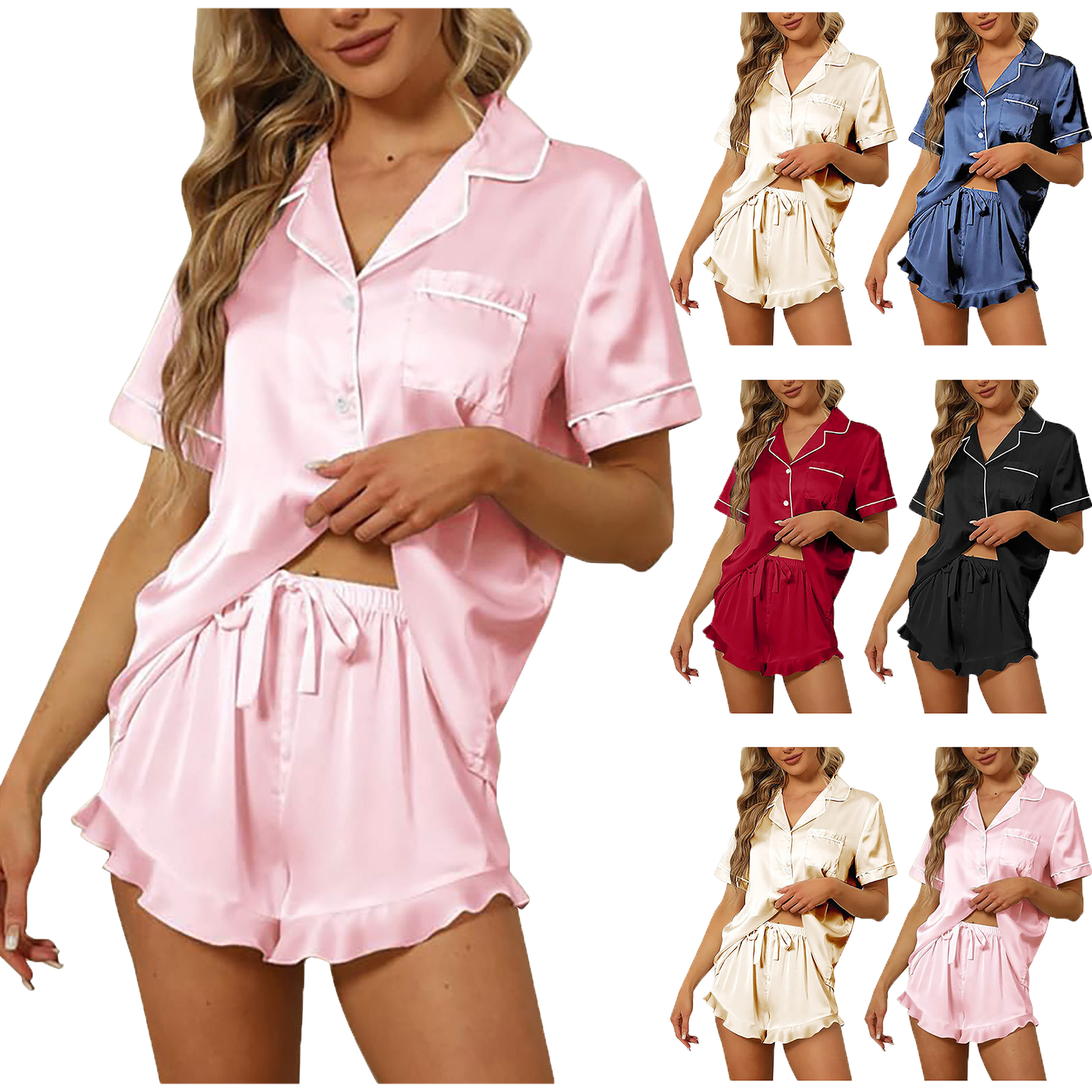 Silk pajamas set-D267
