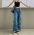 Multi-pocket overalls-D349