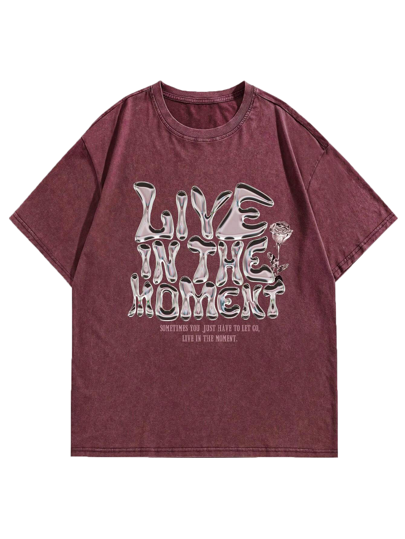 Retro letter print TEE-D373