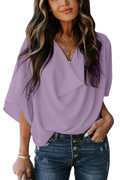 V-Neck Casual Top-D179