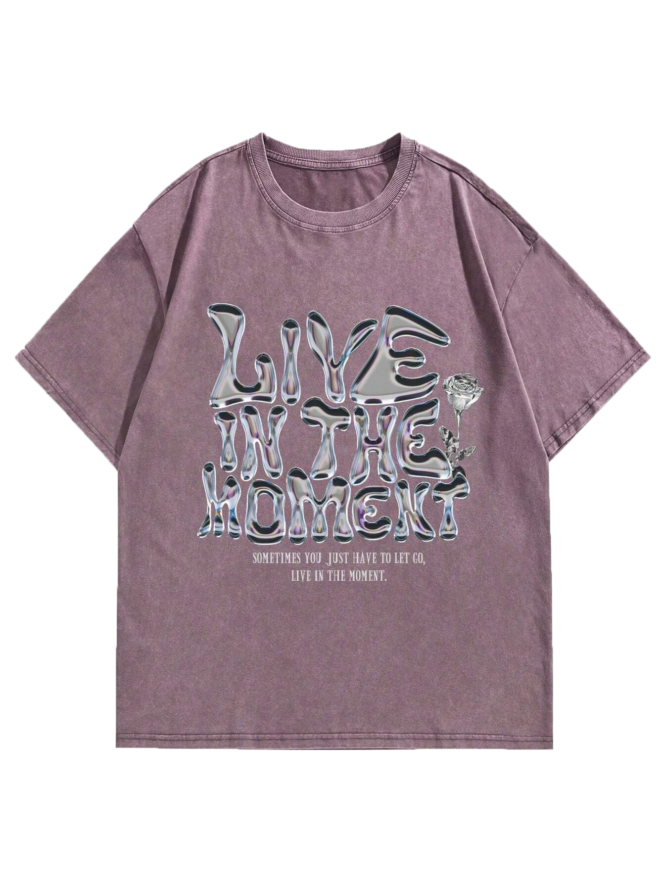 Retro letter print TEE-D373