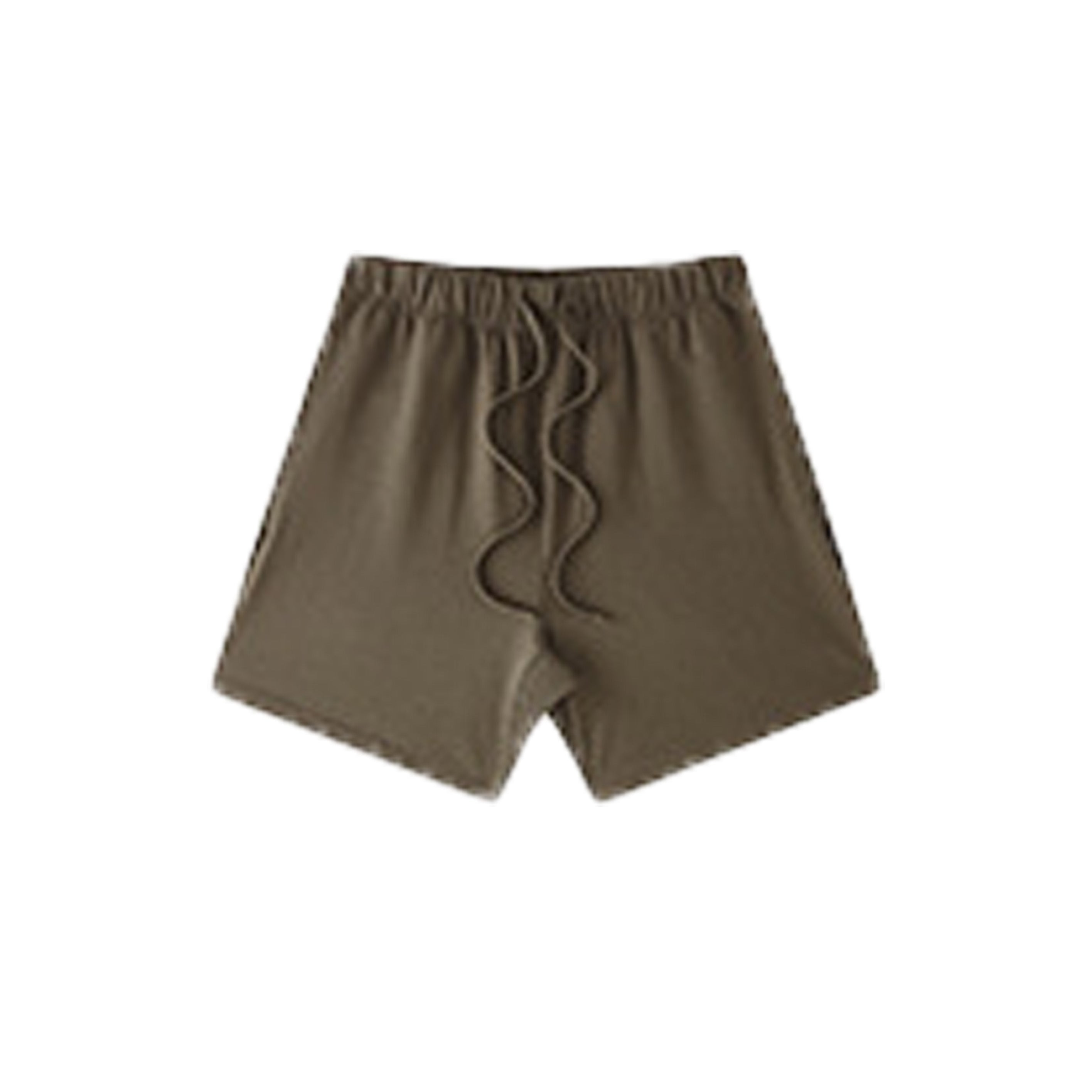 Solid color drawstring shorts-C11