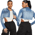 Short denim jacket-D692