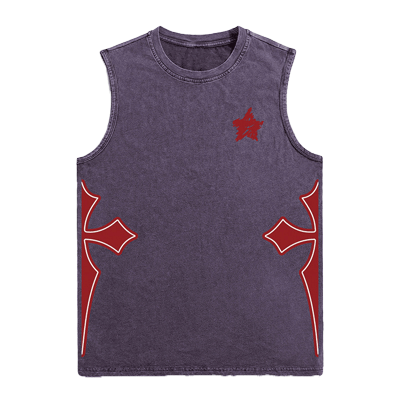Vintage vest print-D624