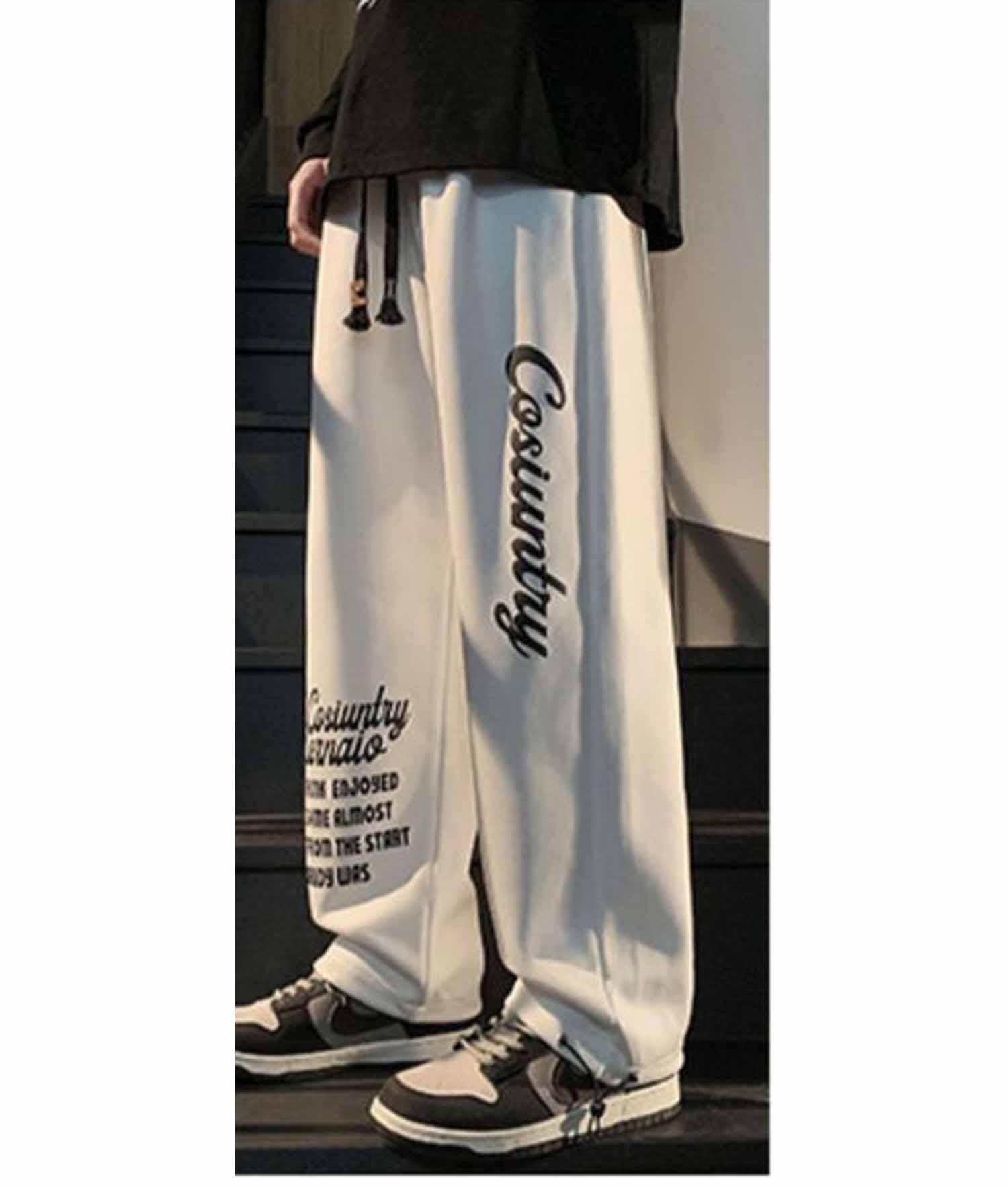 Print long pants-D411