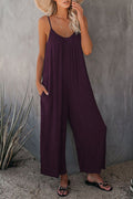 Loose suspender jumpsuit-D145
