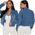 Short denim jacket-D689