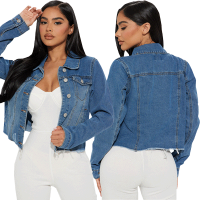 Short denim jacket-D689