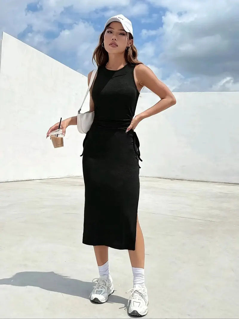 Drawstring dress-D778