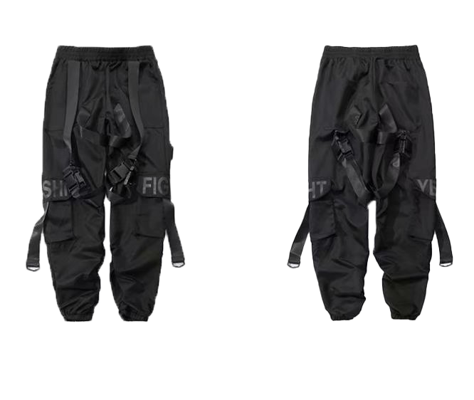 Cargo pants with streamers-D341