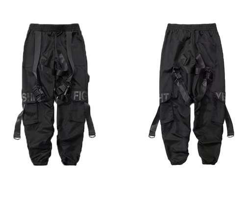 Cargo pants with streamers-D341