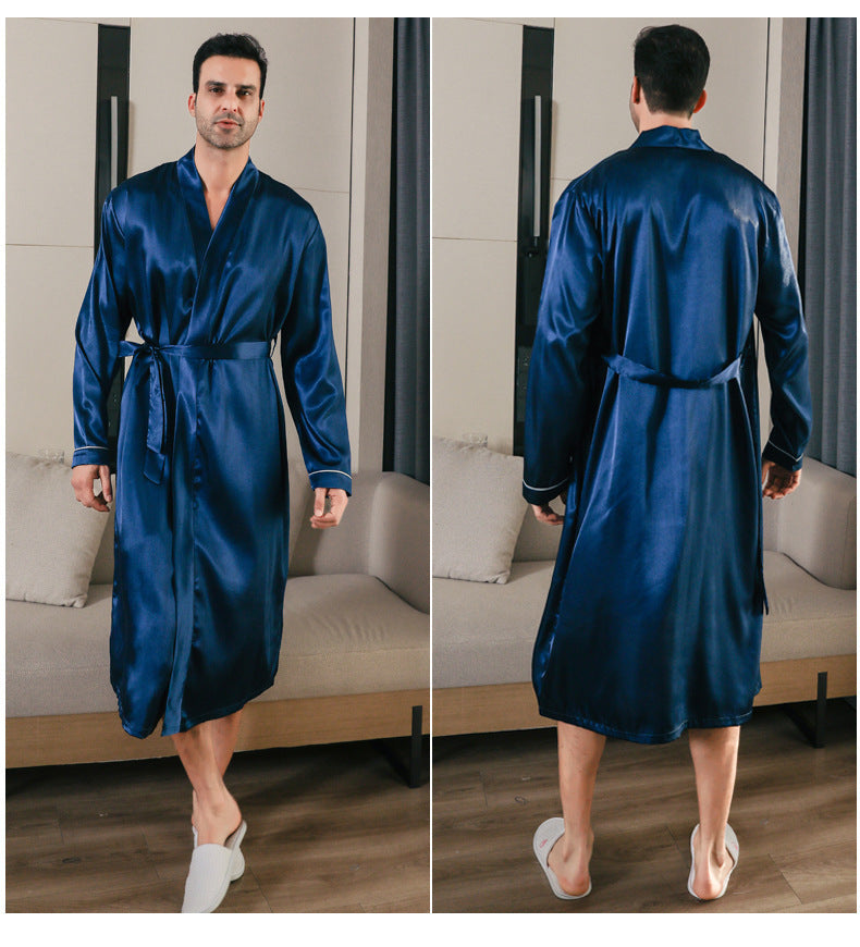Ice silk robe-D18