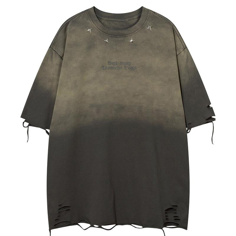 Gradient star Tee-D734
