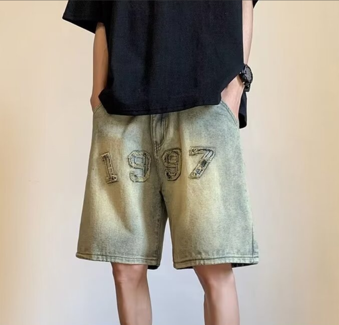 Vintage short jeans-D672