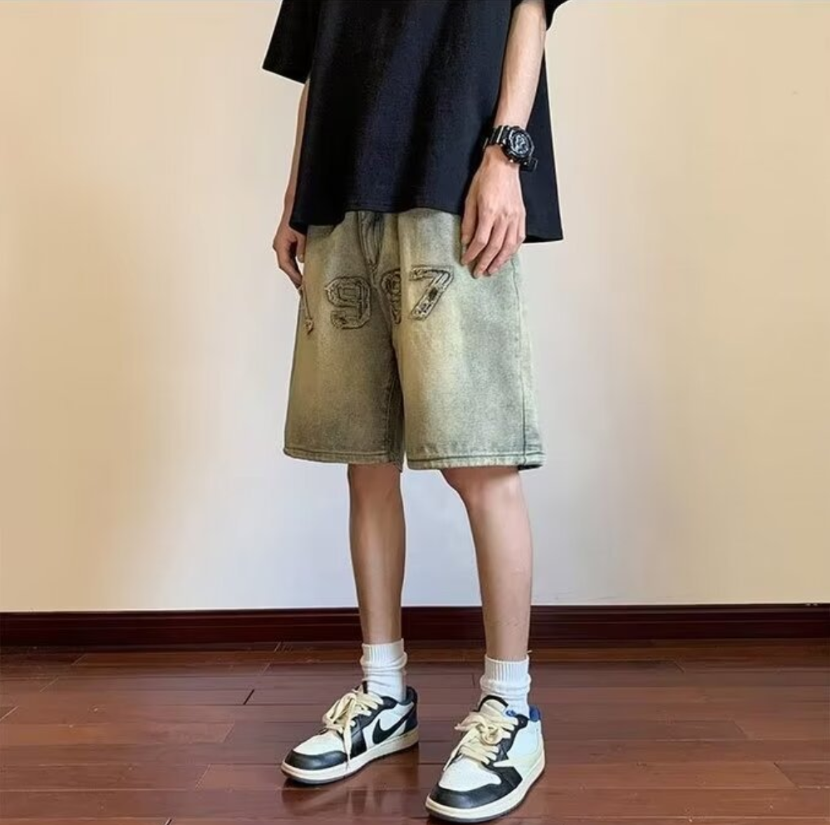 Vintage short jeans-D672