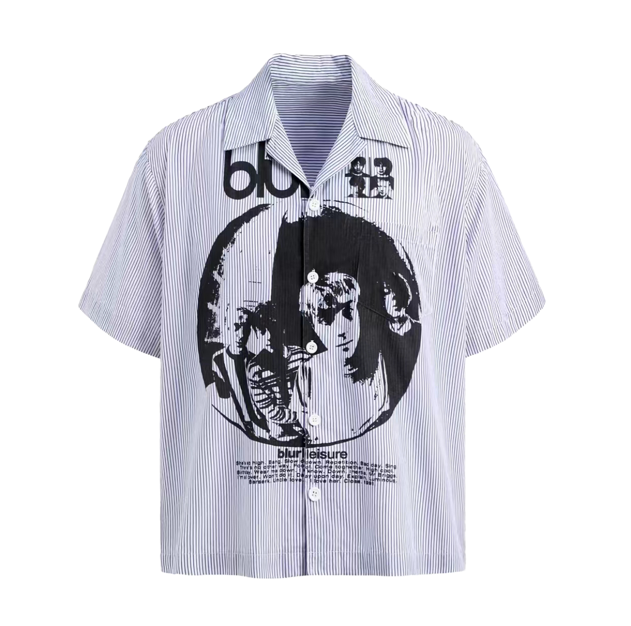 "Erole blur" Band short-sleeved shirt-D418