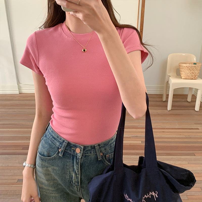 Crewneck TEE solid color-D553