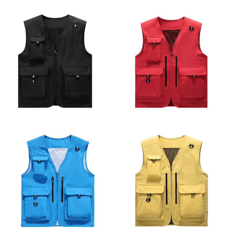 Workwear&outdoor multi-pocket vest-D670