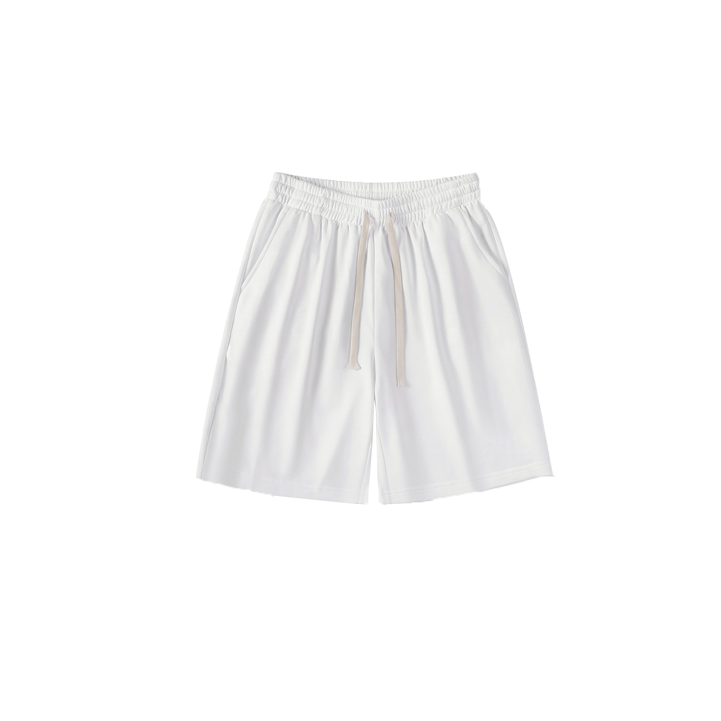 Solid color drawstring shorts-D1