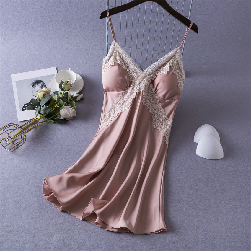 Sexy pajamas ice silk-D279