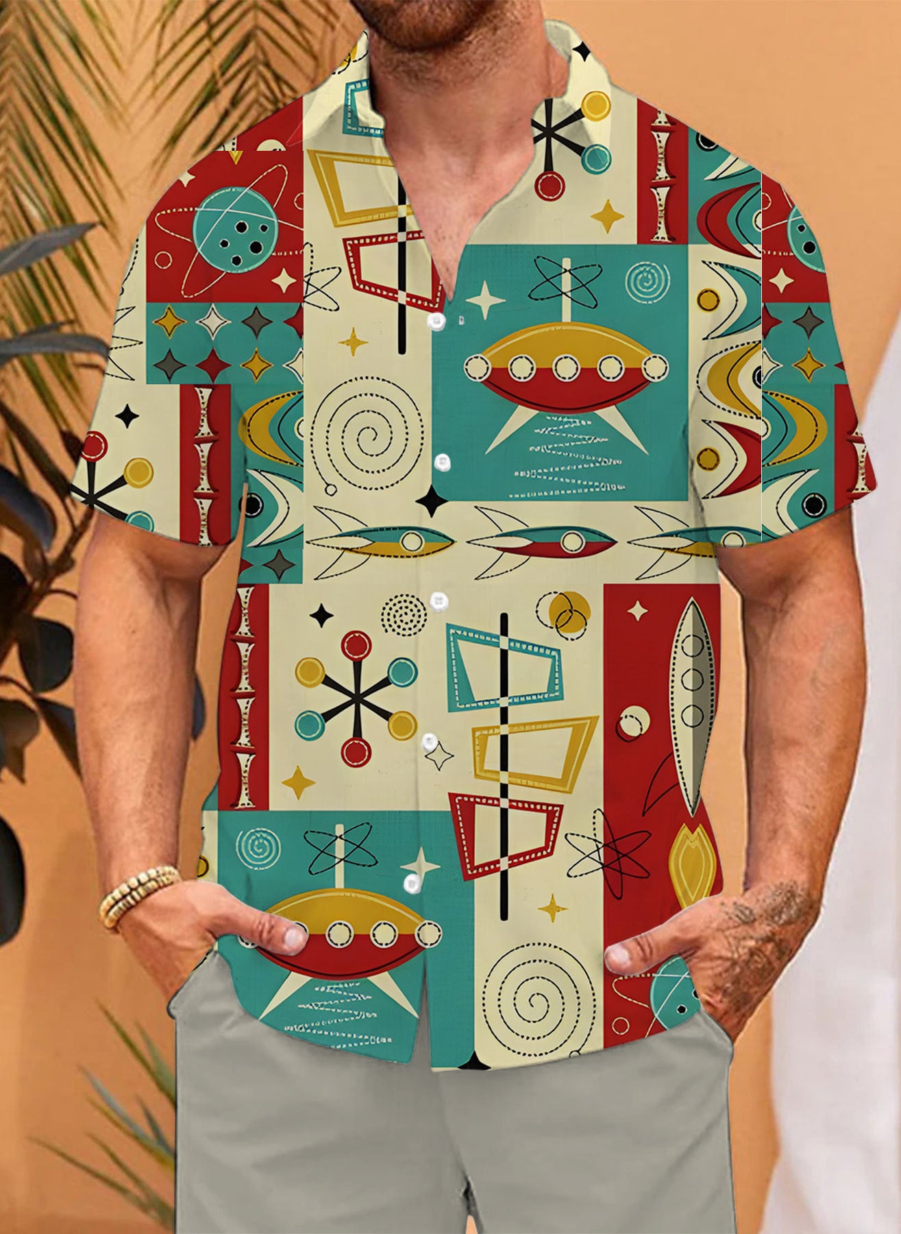 Vintage printed shirt-D605