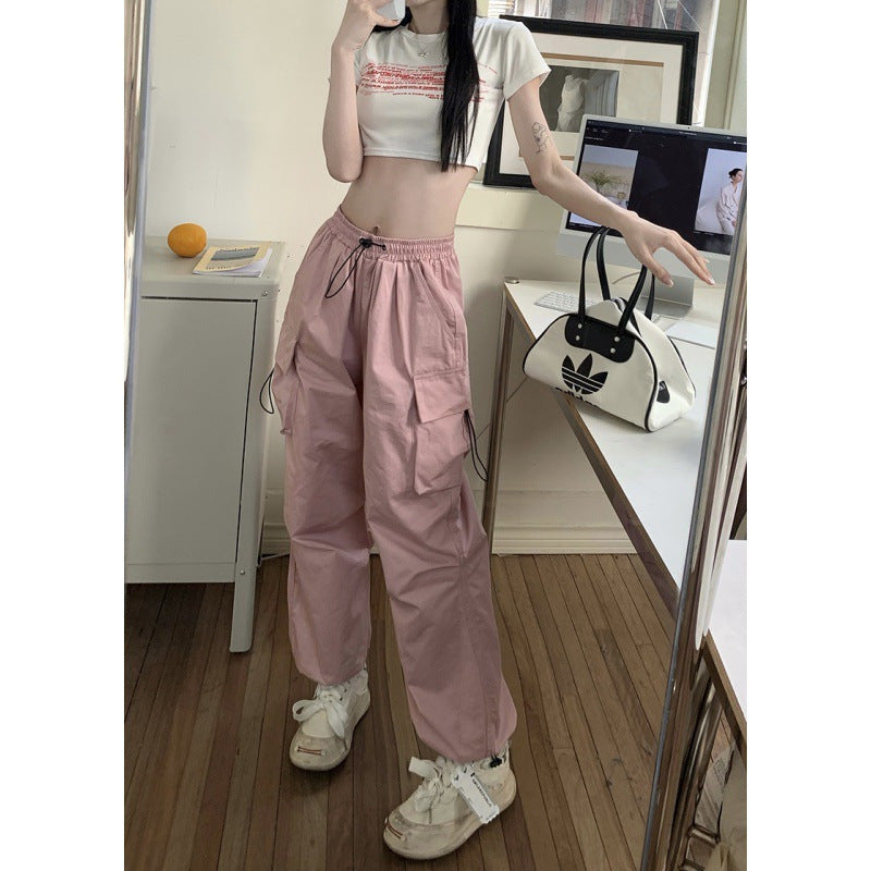 Oversize pants with multiple pockets-D131