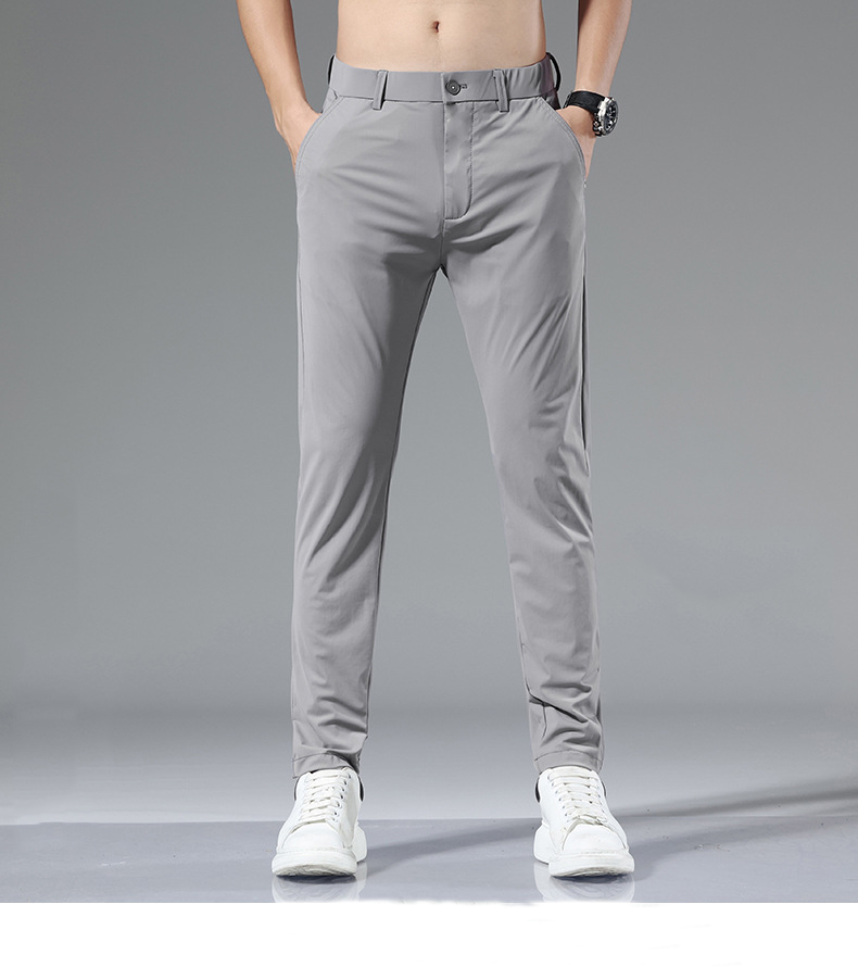 Ice Silk Straight Pants-D210
