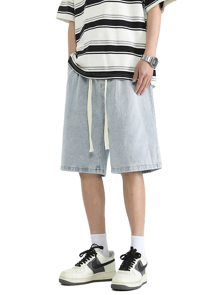 Trendy street denim shorts-D64