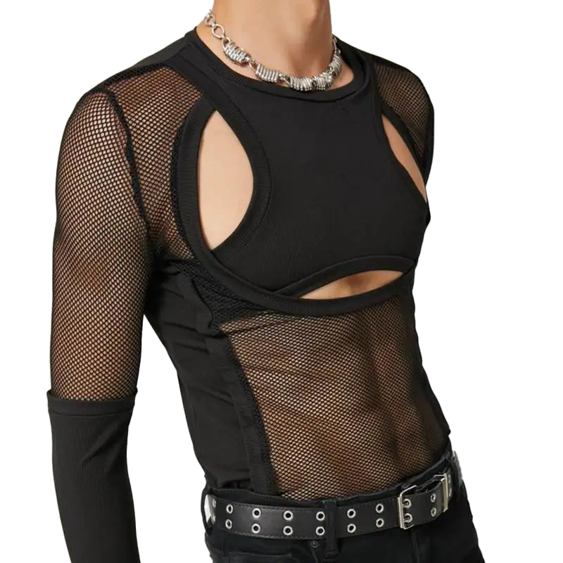 Mesh breathable long sleeves-D163