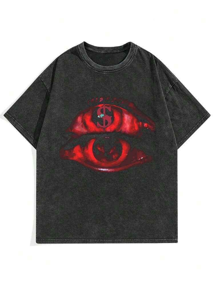 Eye pattern printed tee-D784