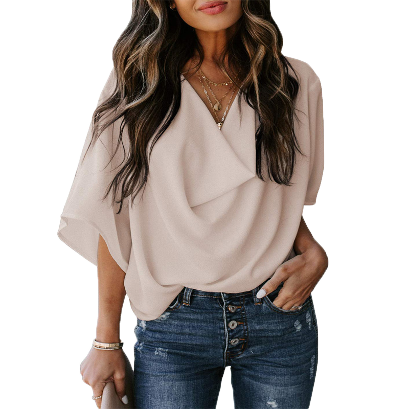 V-Neck Casual Top-D179