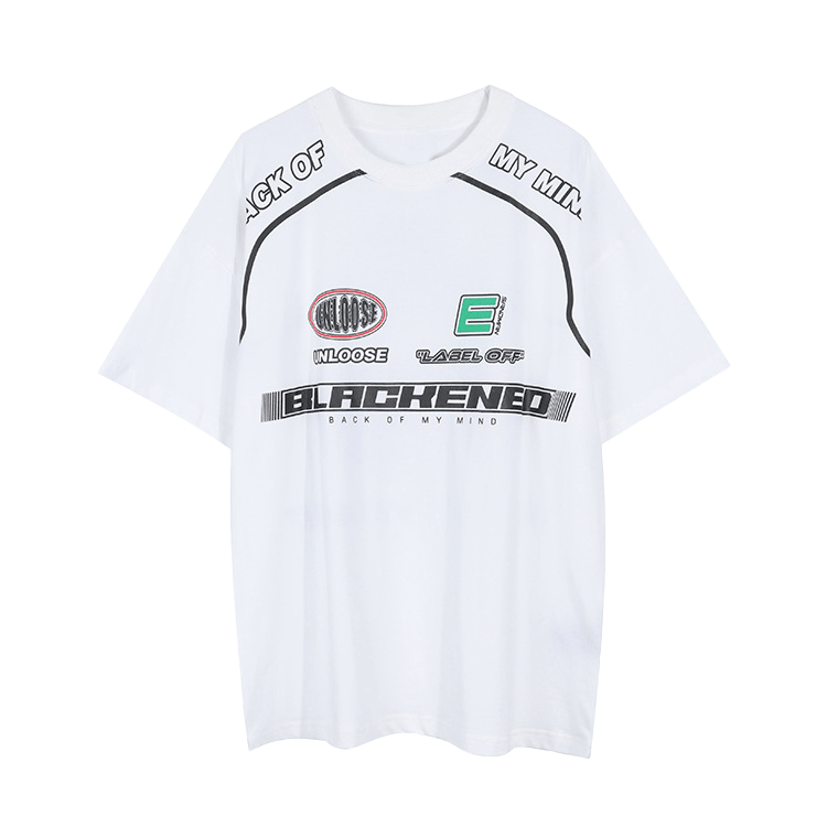 Racing-inspired printed TEE-D759