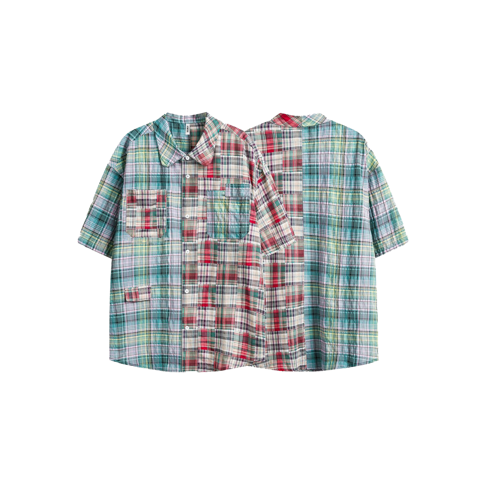 Patchwork shirt-D347