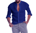 V-neck linen cardigan shirt-D191
