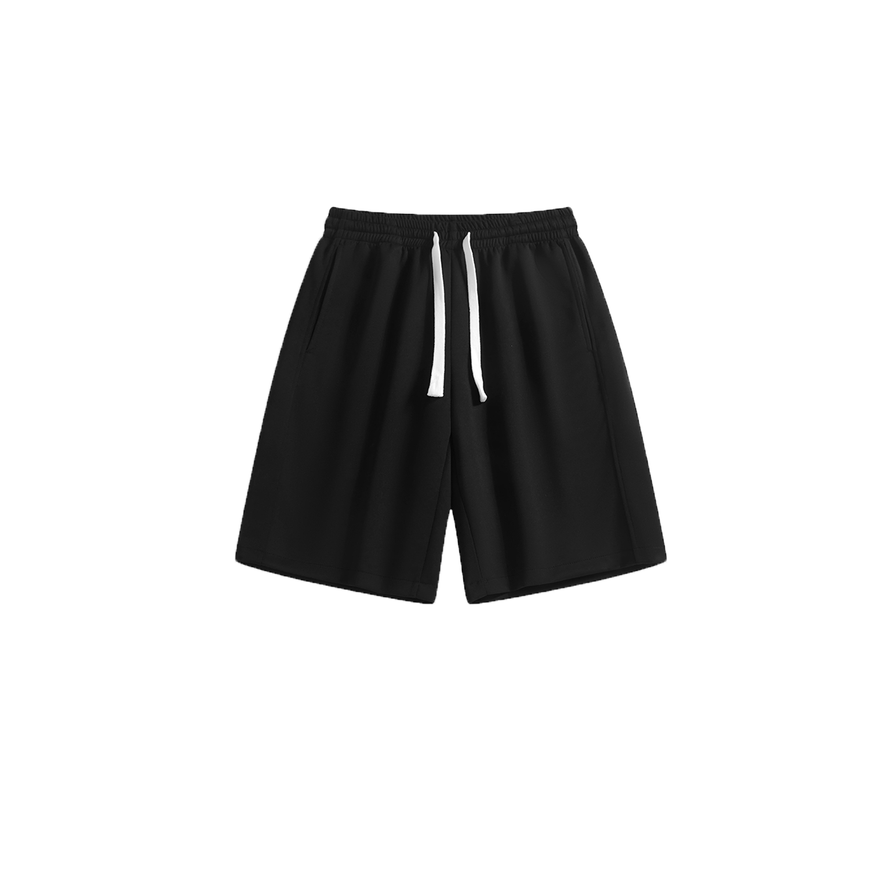 Solid color drawstring shorts-D2