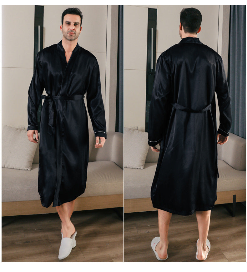 Ice silk robe-D18