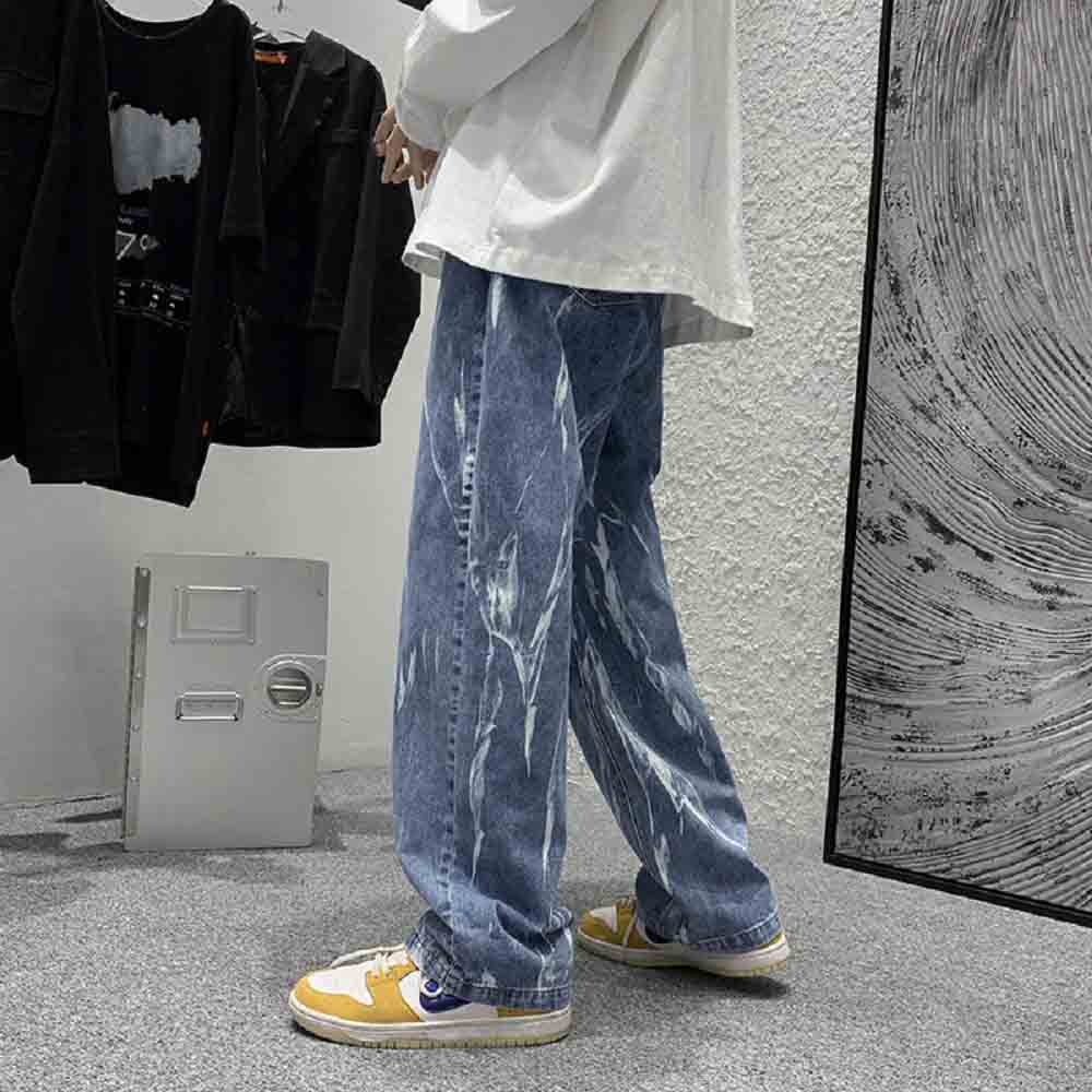 Retro wide-leg jeans-D613