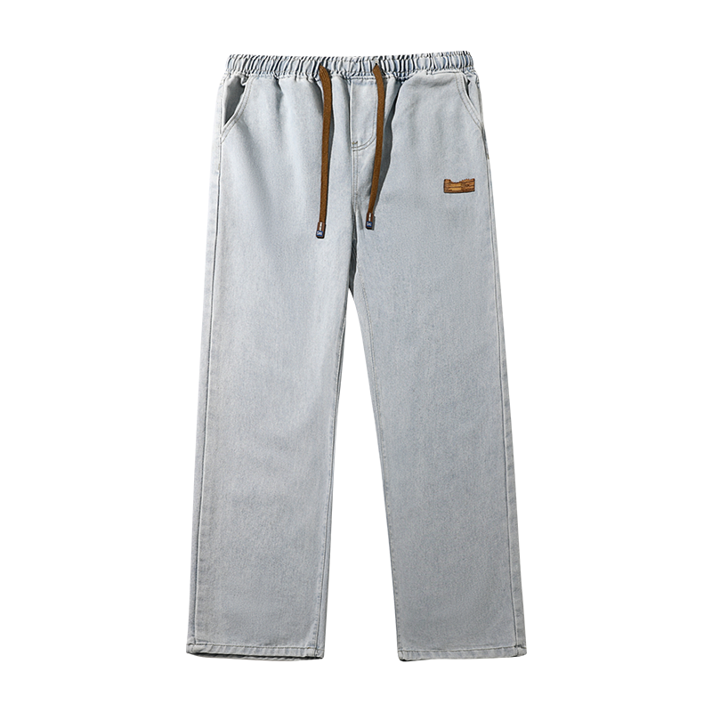 Solid elastic jeans-D85