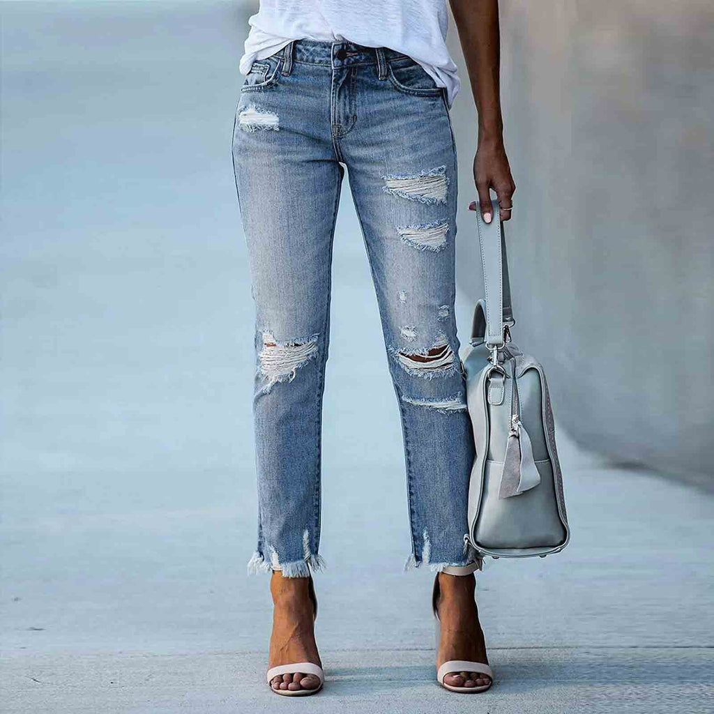 Slim high-stretch trousers-D858