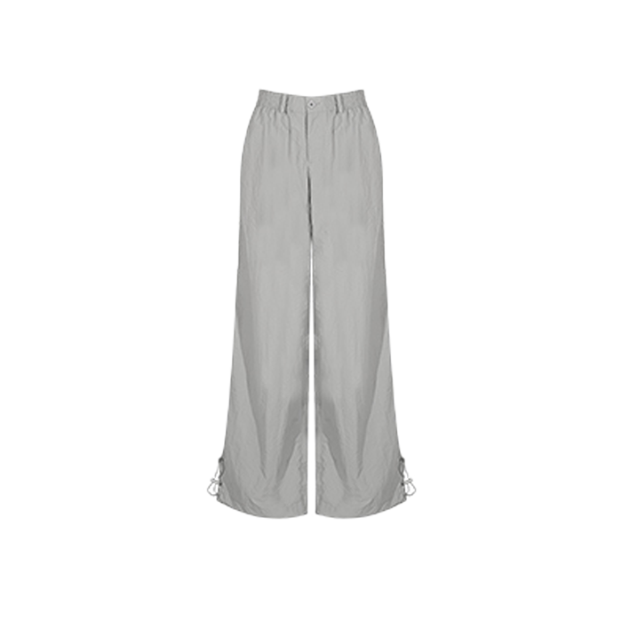 Textured retro thin pants-D420