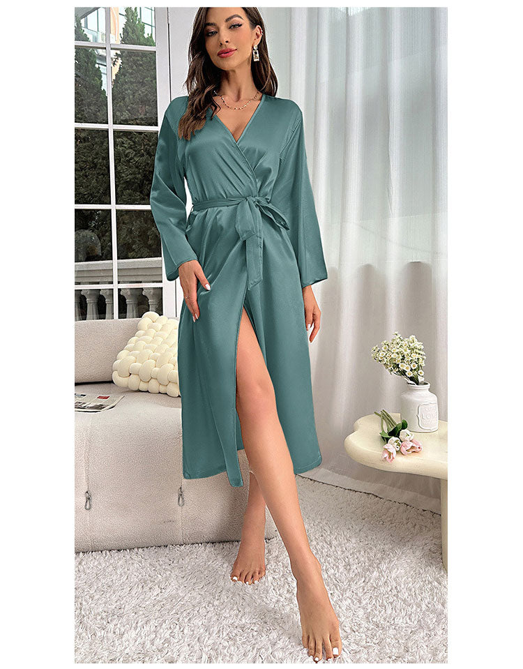 V-neck dressing gown-D13