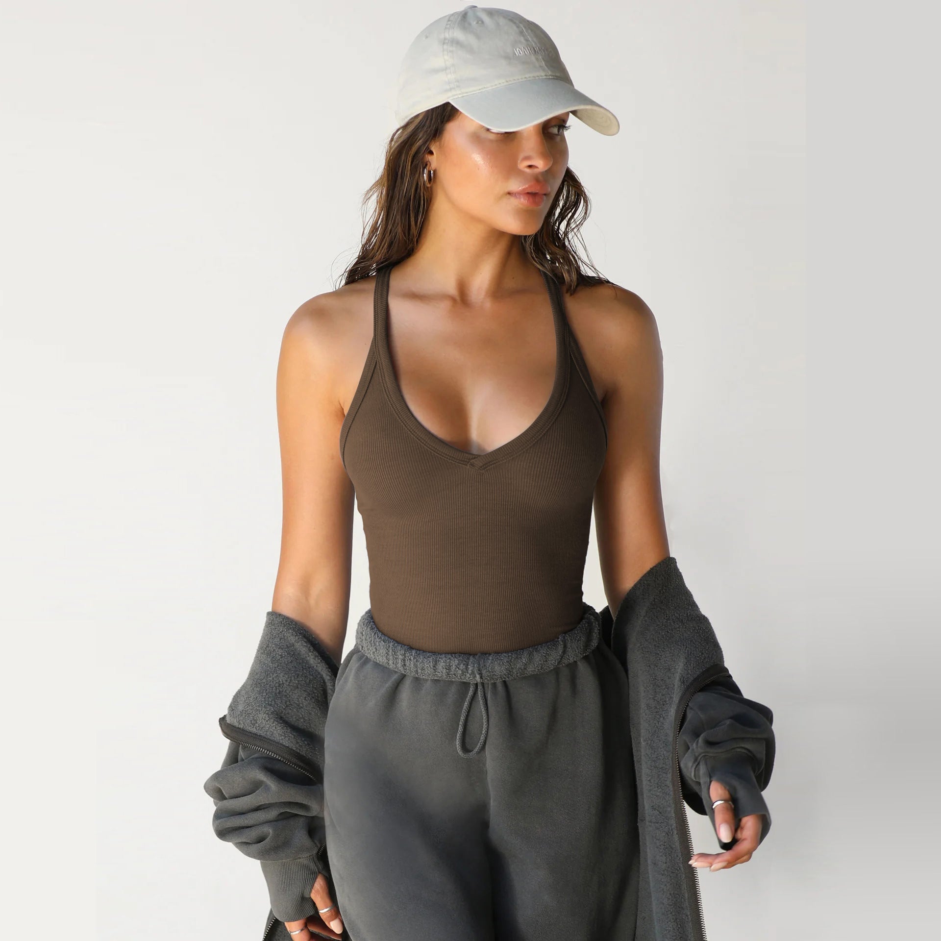 Knitted sexy vest-D450