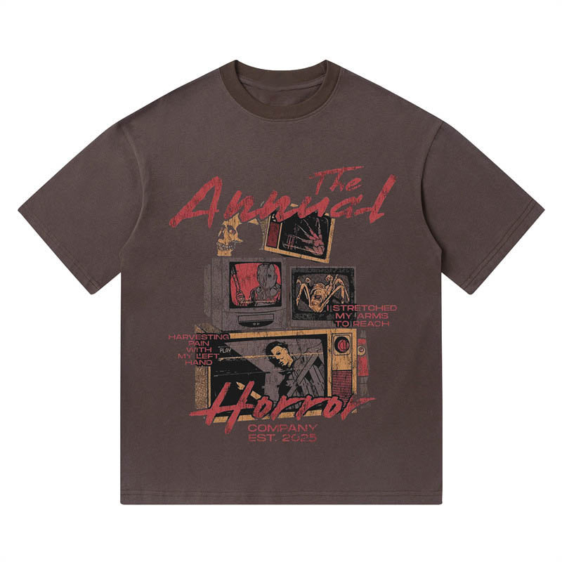 Vintage TV monogram print TEE-D707