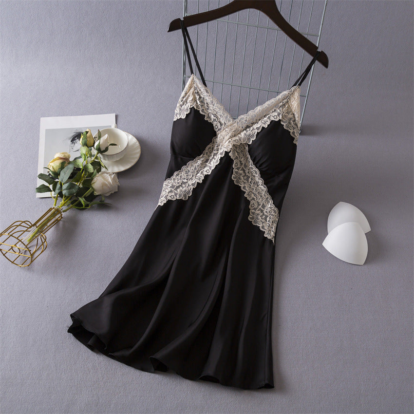 Sexy pajamas ice silk-D279