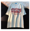 Vintage letter print tee-D729
