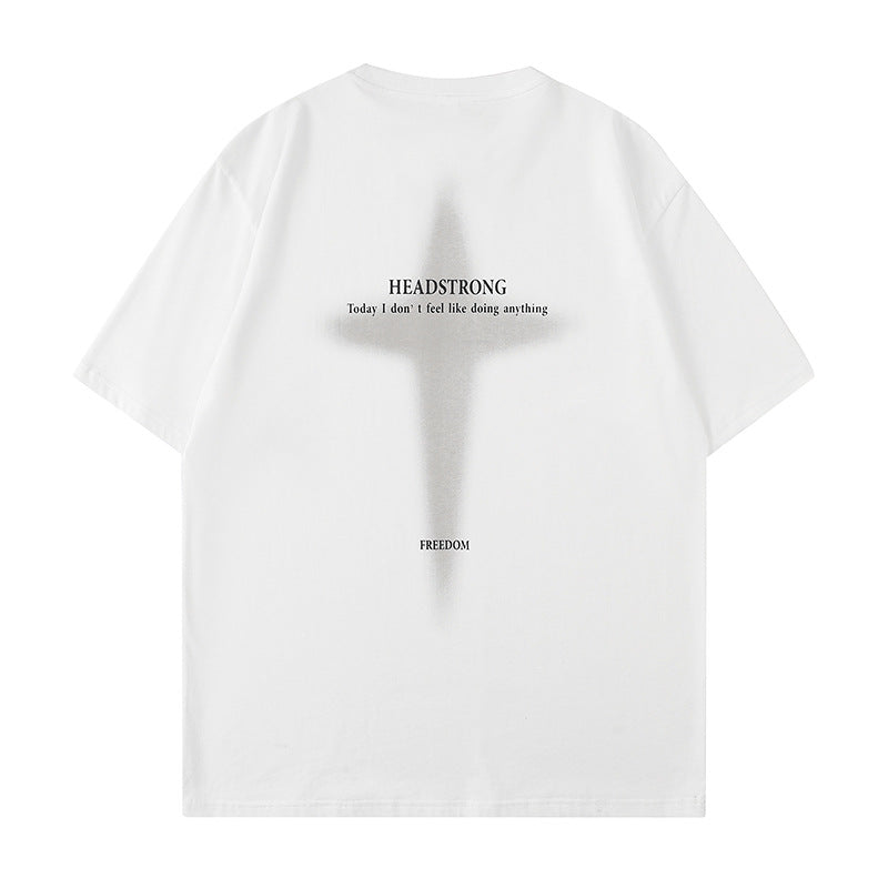 Cross print TEE-D712