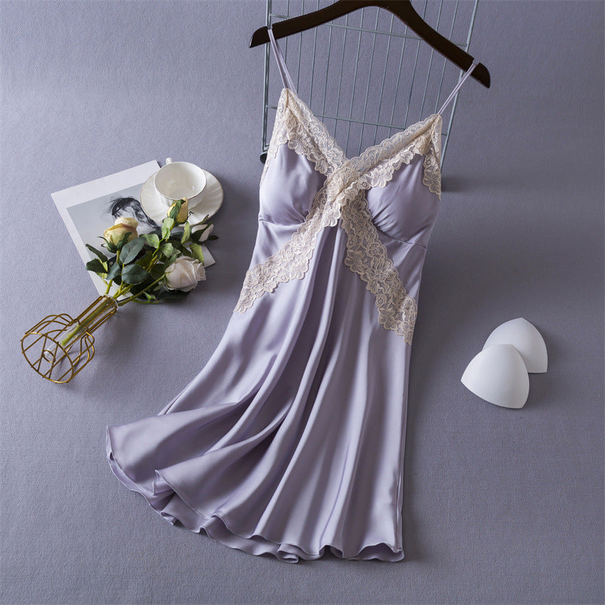 Sexy pajamas ice silk-D279