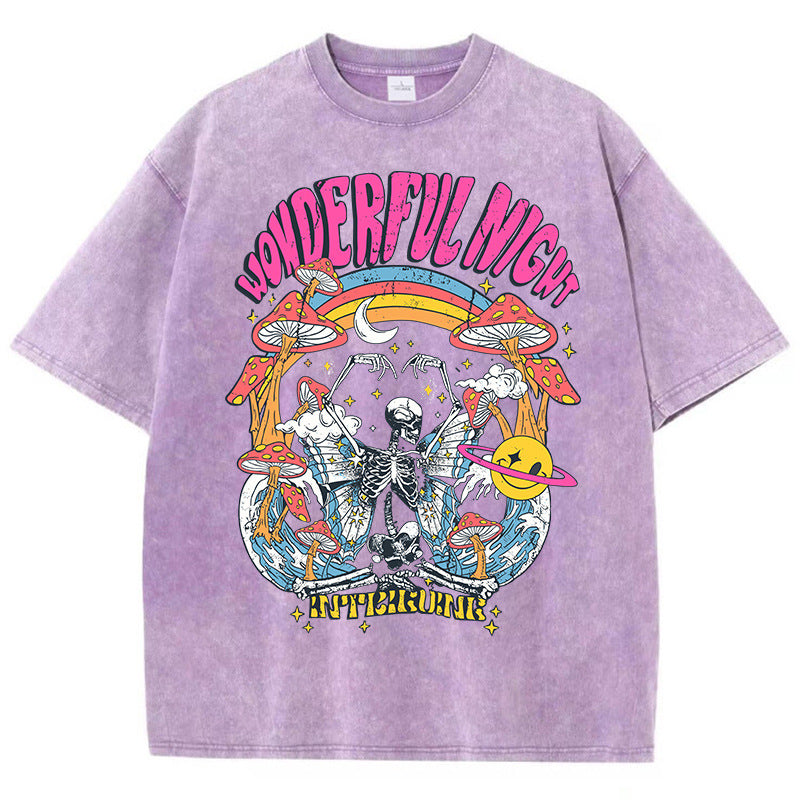 “Wonderful night skeleton” TEE-D555